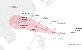 Typhoon Mangkhut makes it way towards Southeast Asia